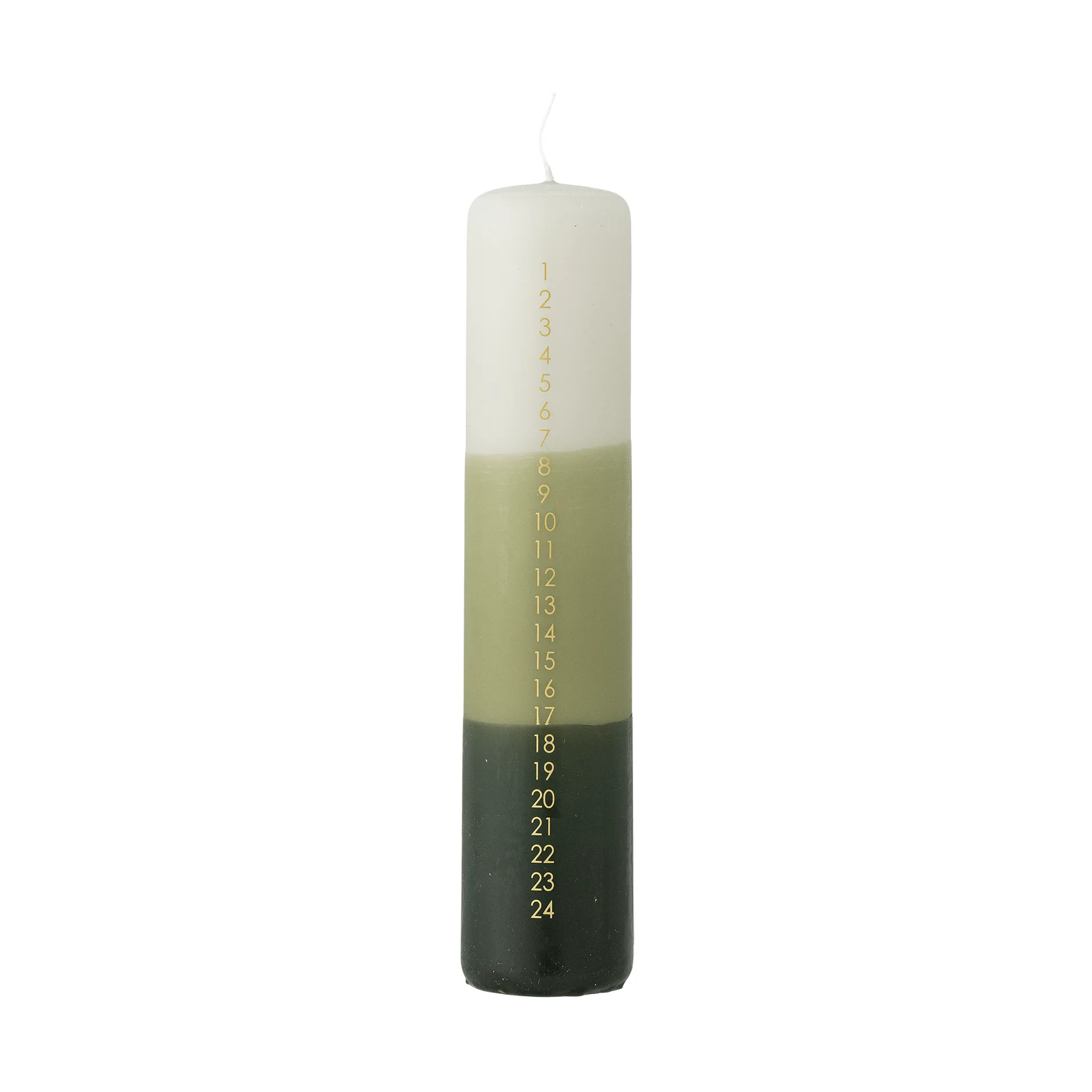 Velas de Adviento Dip Dye, Verde, 25 cm Bloomingville