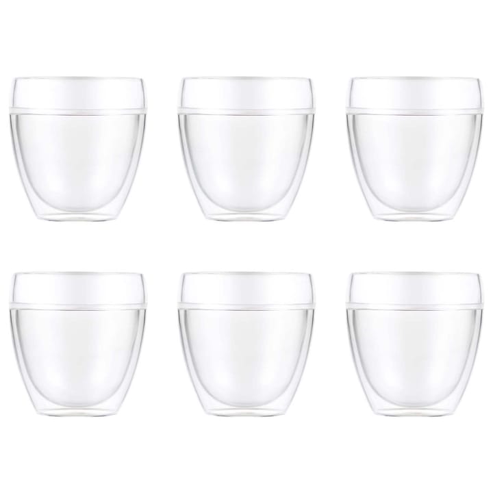 6 Vasos de plástico doble pared Pavina Outdoor - 25 cl - Bodum