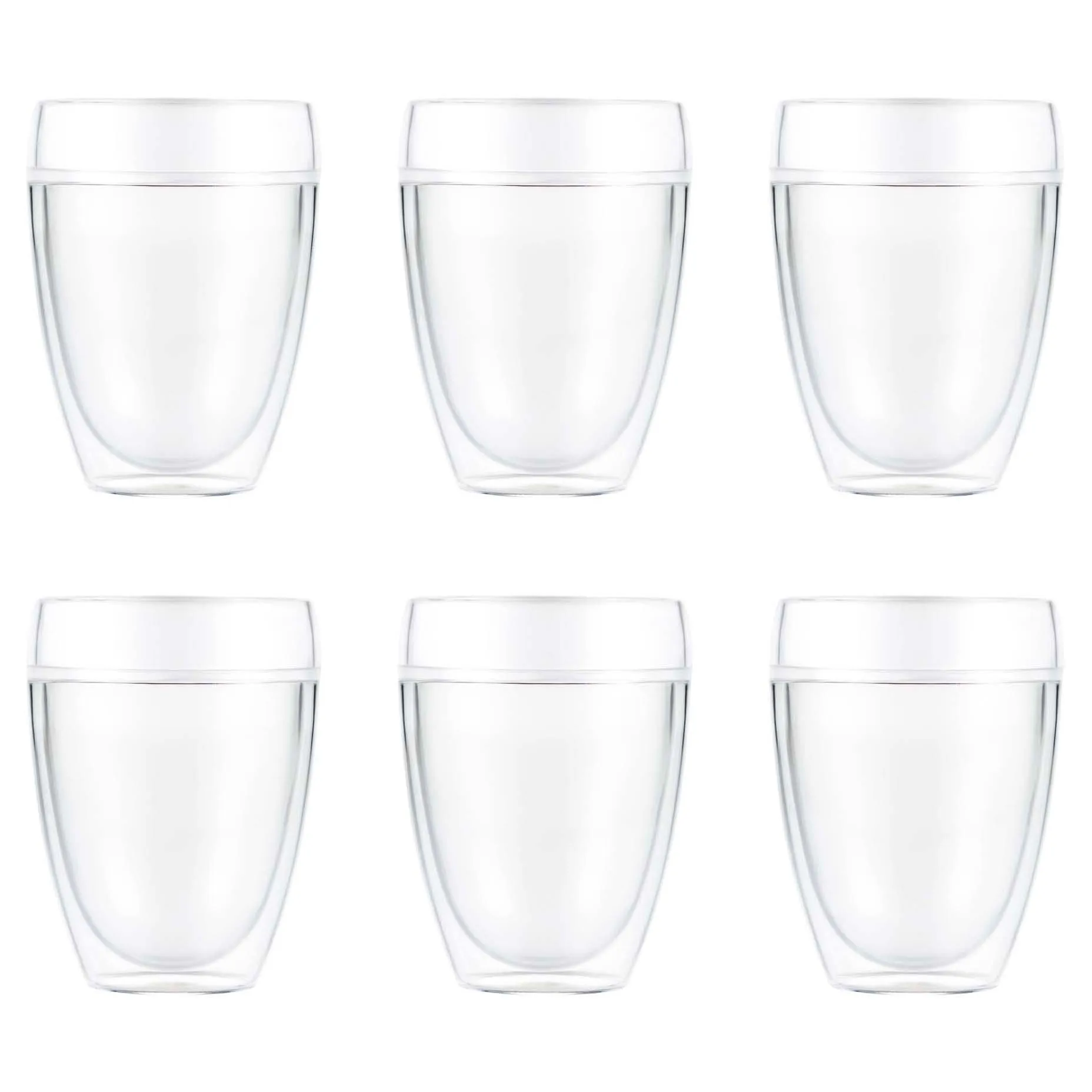 6 Vasos de plástico doble pared Pavina Outdoor, 35 cl Bodum