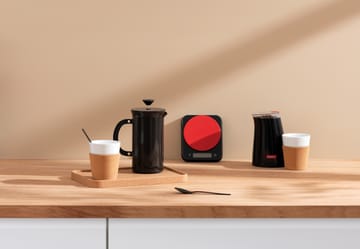 Báscula de cocina Bistro 13x15,7 cm - Negro-rojo - Bodum
