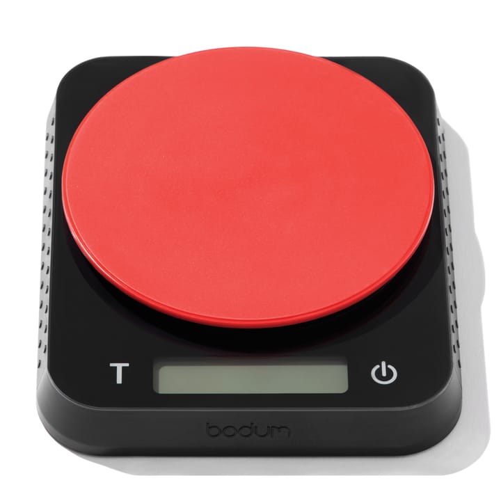 Báscula de cocina Bistro 13x15,7 cm - Negro-rojo - Bodum