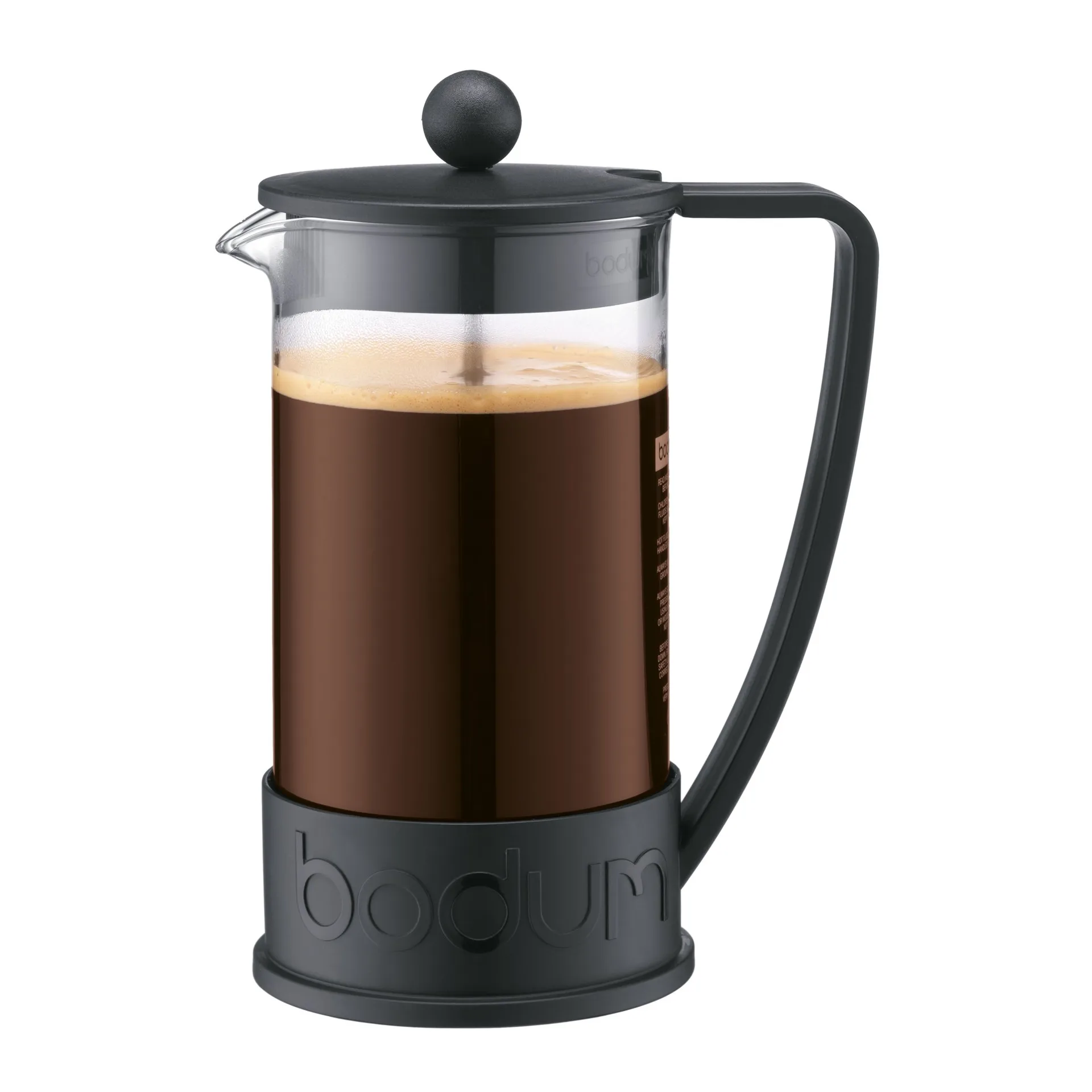 Cafetera de émbolo Brazil, negro, 8 tazas Bodum