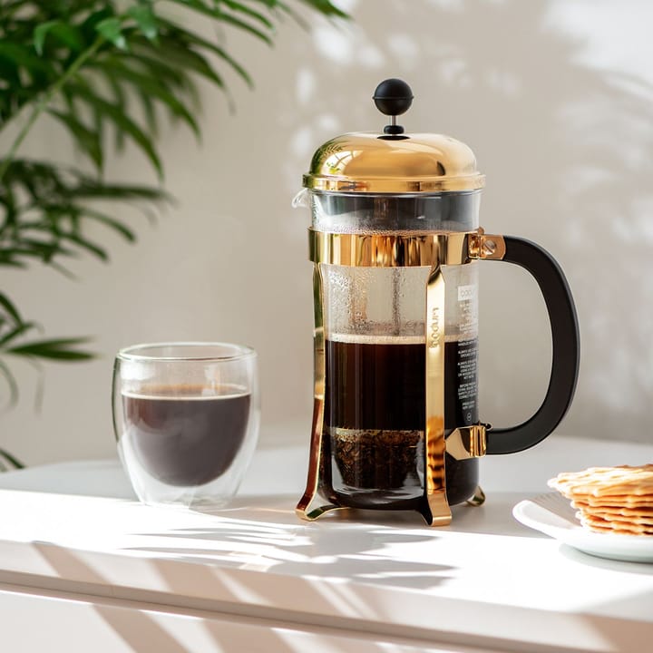 Cafetera de émbolo Chambord dorada, 8 tazas Bodum