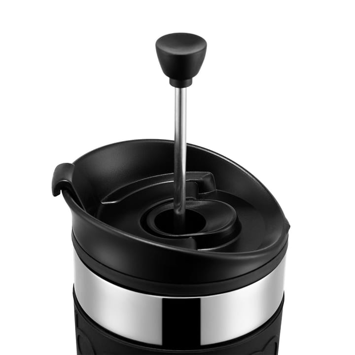Mug de viaje con émbolo Travel Press, negro Bodum