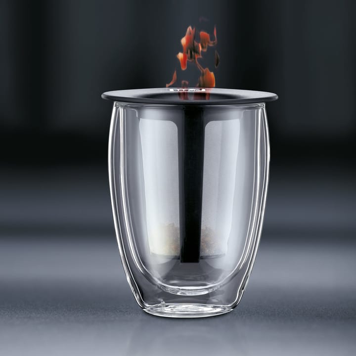 Vaso térmico con filtro Tea For One, negro Bodum