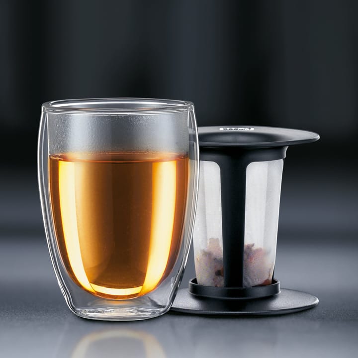 Vaso térmico con filtro Tea For One, negro Bodum