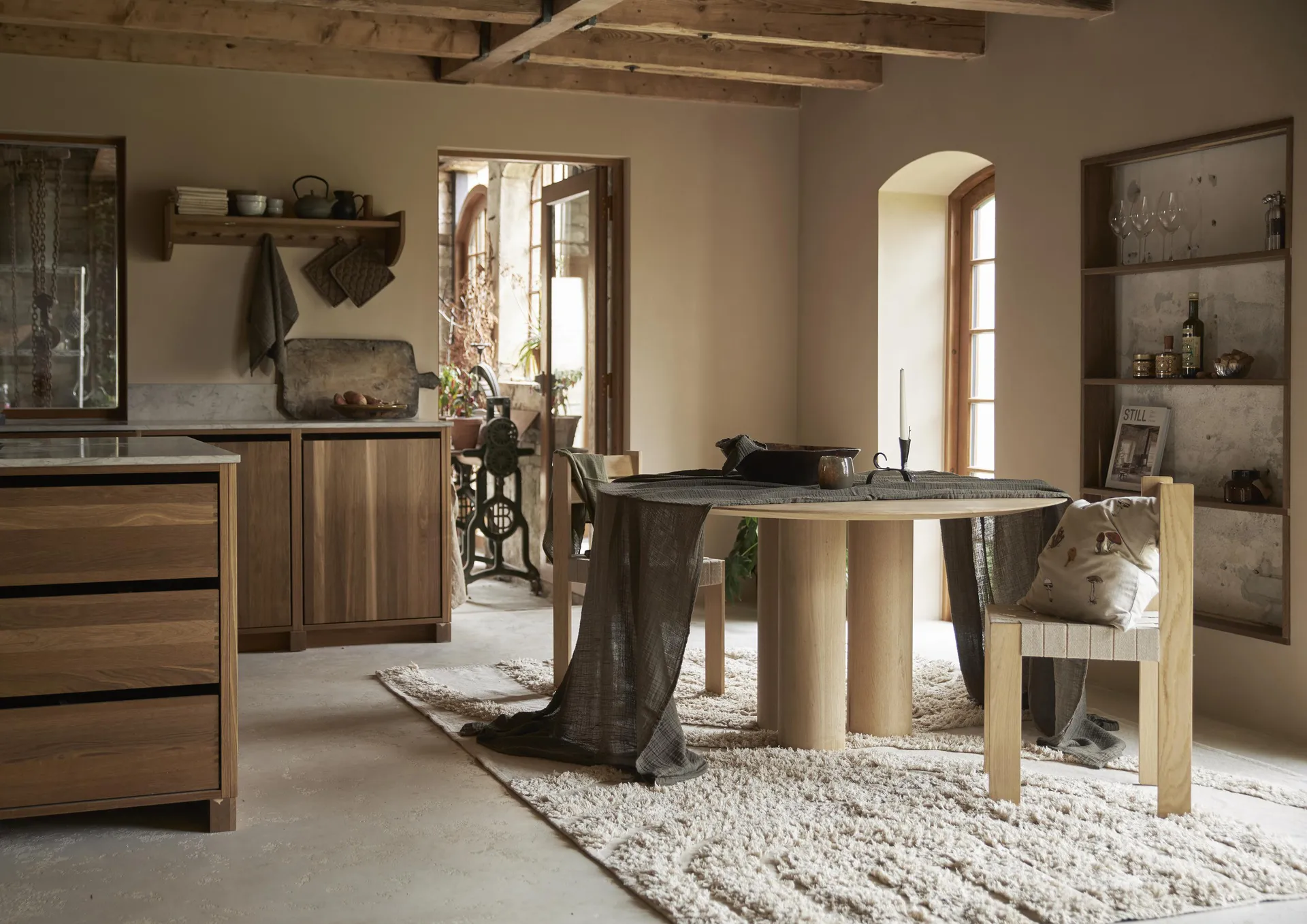 4 Servilletas Astrid 40x40 cm, Verde oscuro Boel & Jan