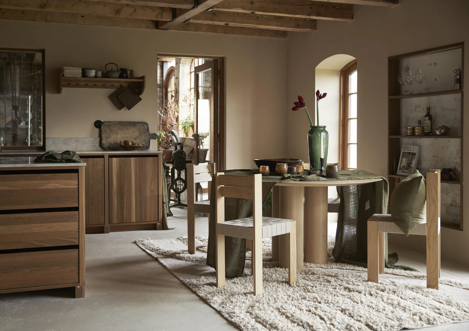 4 Servilletas Astrid 40x40 cm, Verde Boel & Jan