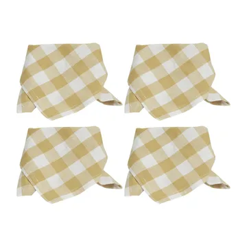 4 Servilletas Grete 40x40 cm - Amarillo - Boel & Jan
