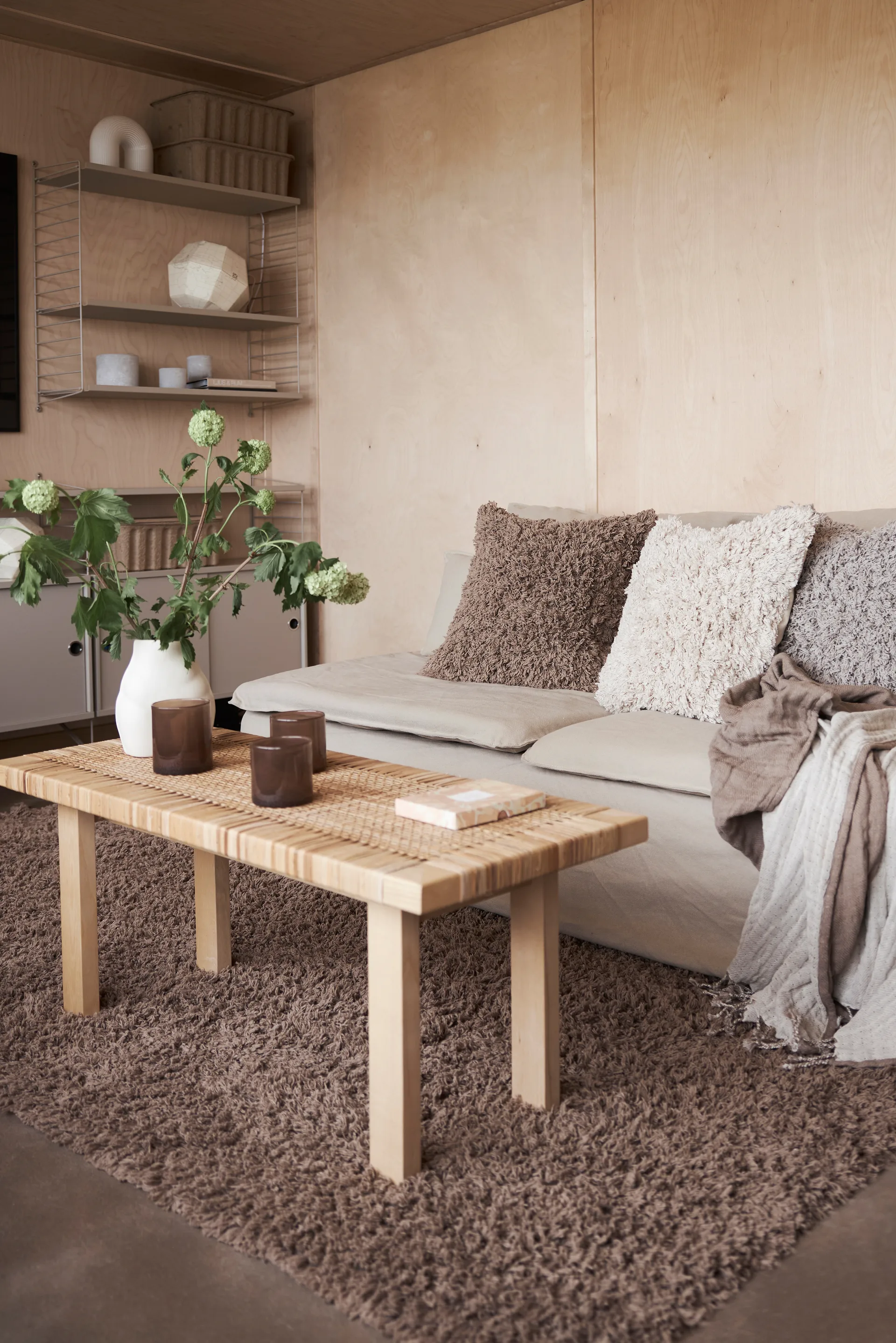 Alfombra de algodón Noma 160x230 cm, Marrón Boel & Jan