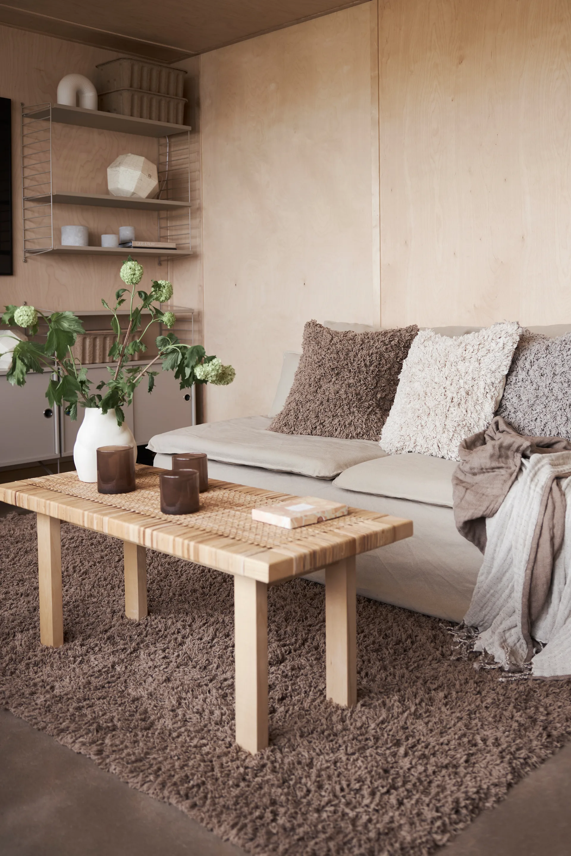 Alfombra de algodón Noma 70x200 cm, Marrón Boel & Jan