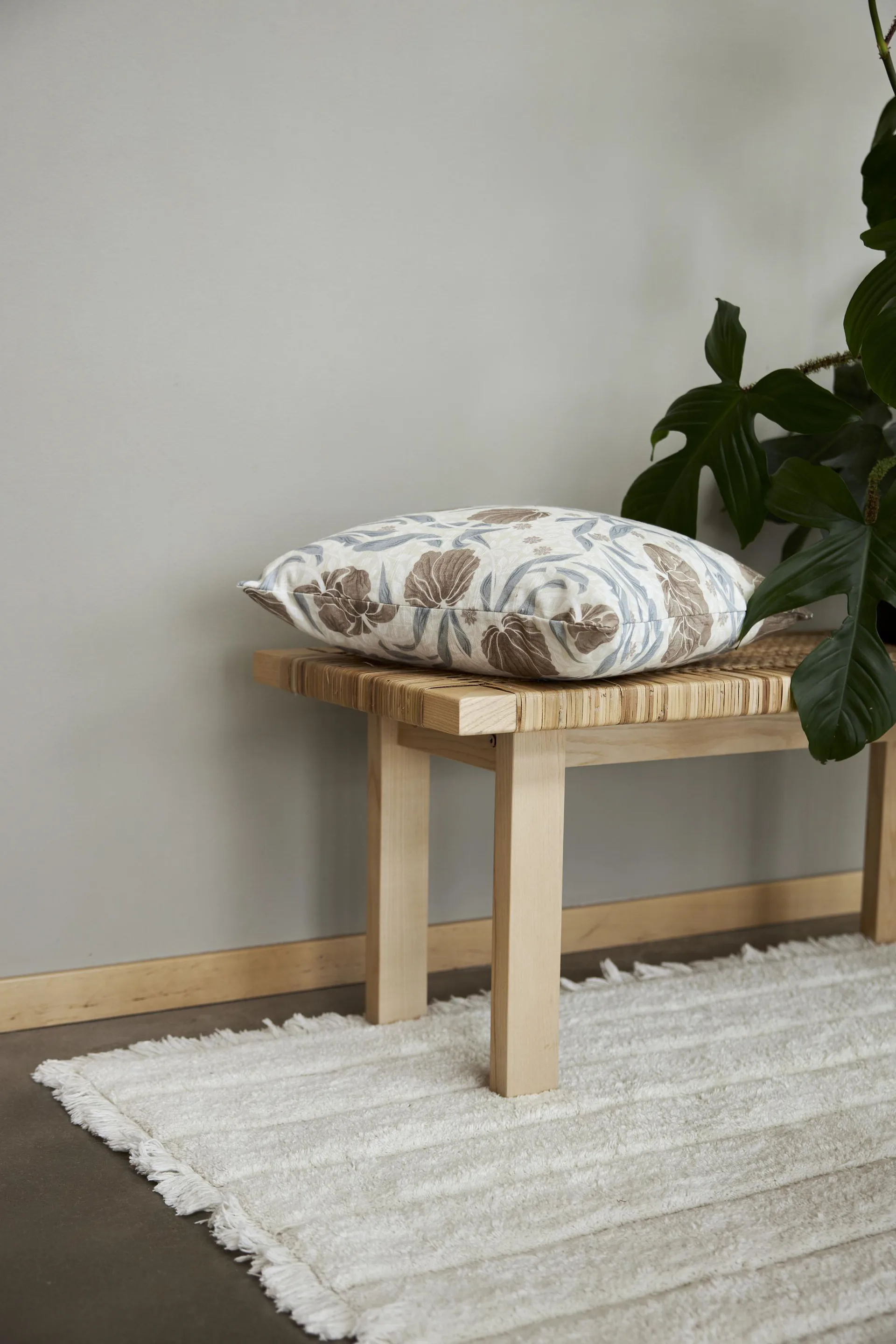 Alfombra de algodón Zoe 160x160 cm, Offwhite Boel & Jan