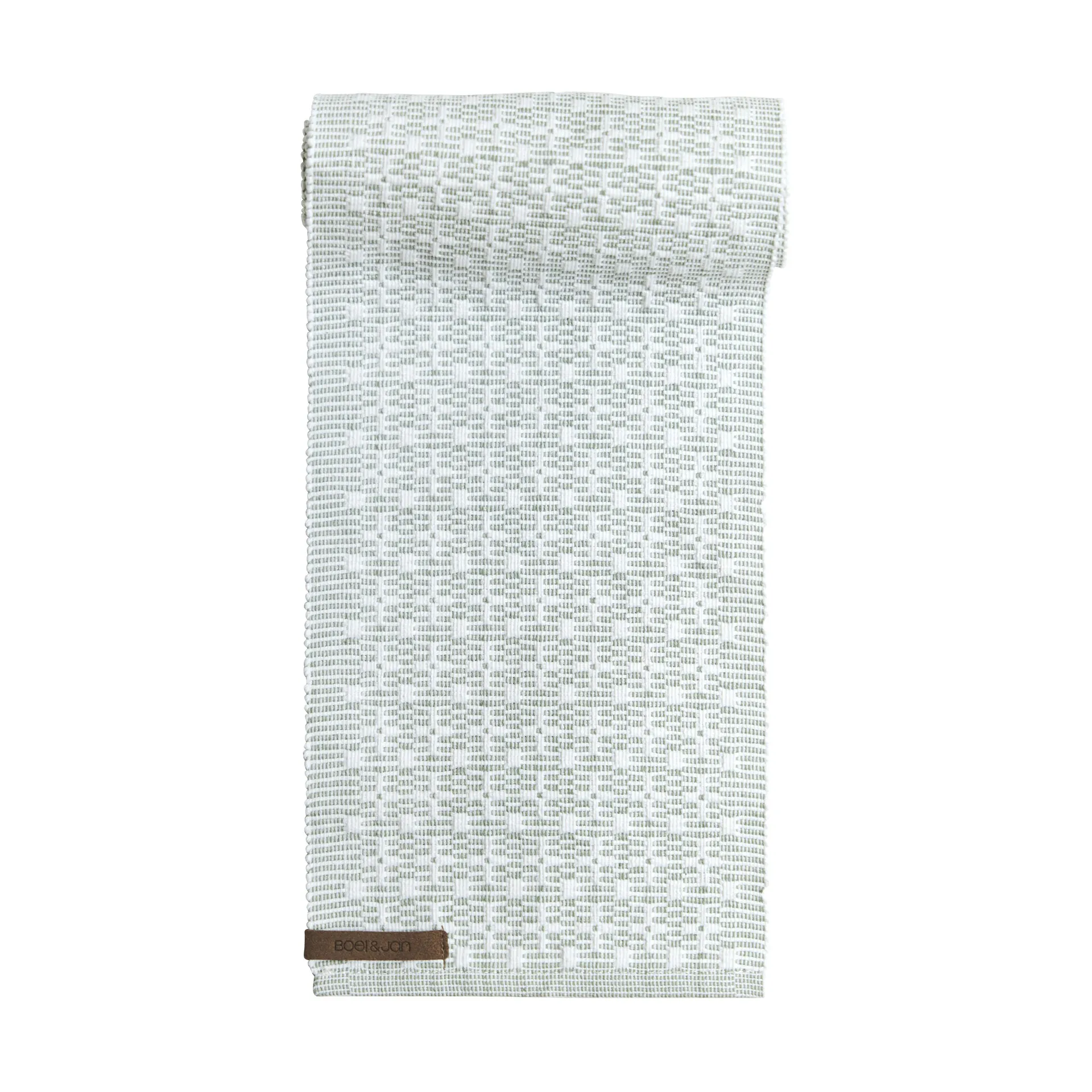 Camino de mesa Celine 15x120 cm, Verde-blanco Boel & Jan