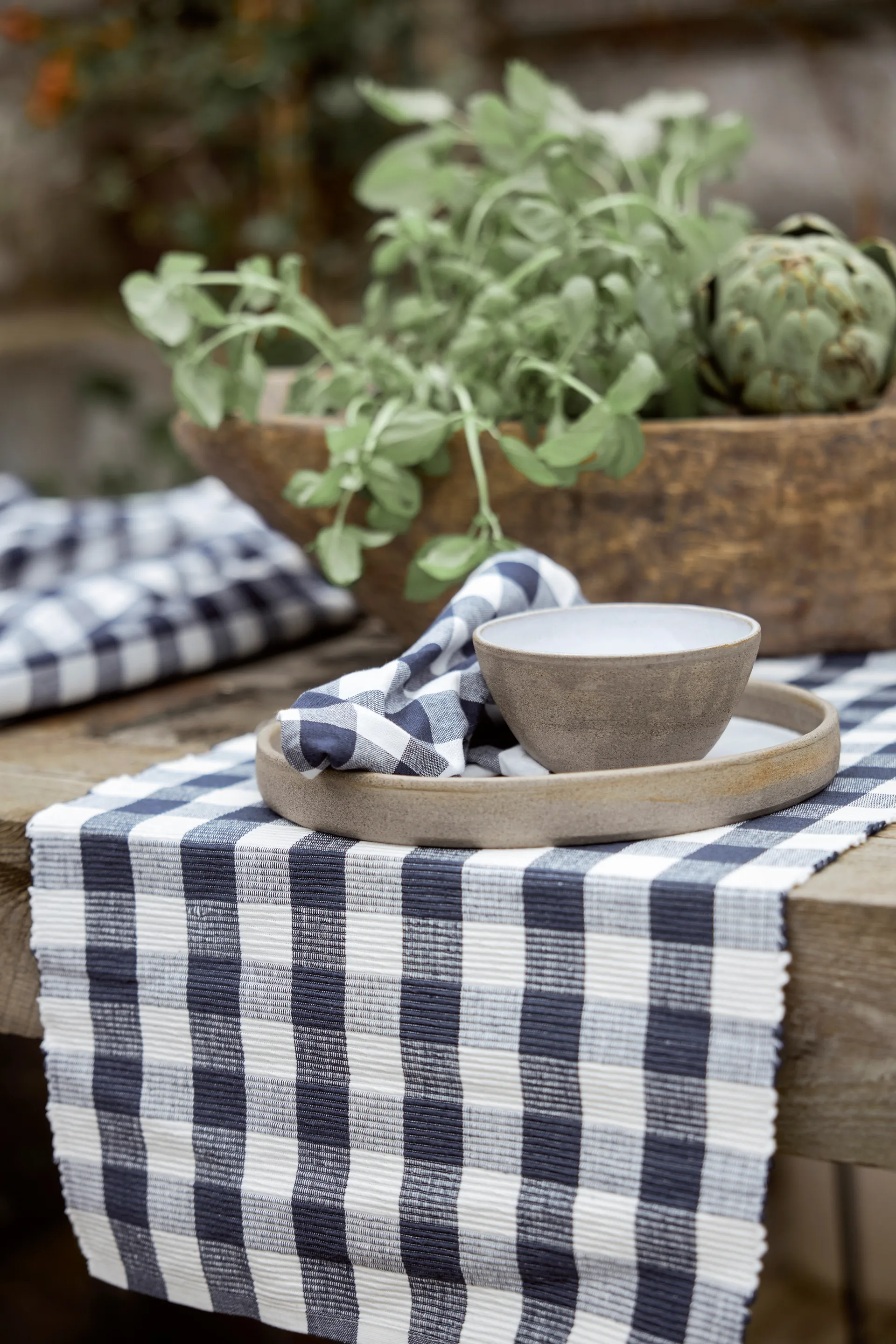 Camino de mesa Grete 35x120 cm, Azul Boel & Jan