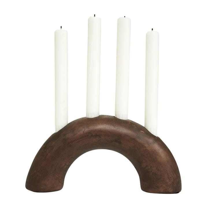 Candelabro de adviento Arcus 26 cm, marrón Boel & Jan