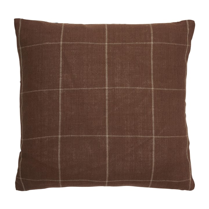 Funda de cojín de algodón Lunnevik 45x45 cm - Marrón - Boel & Jan