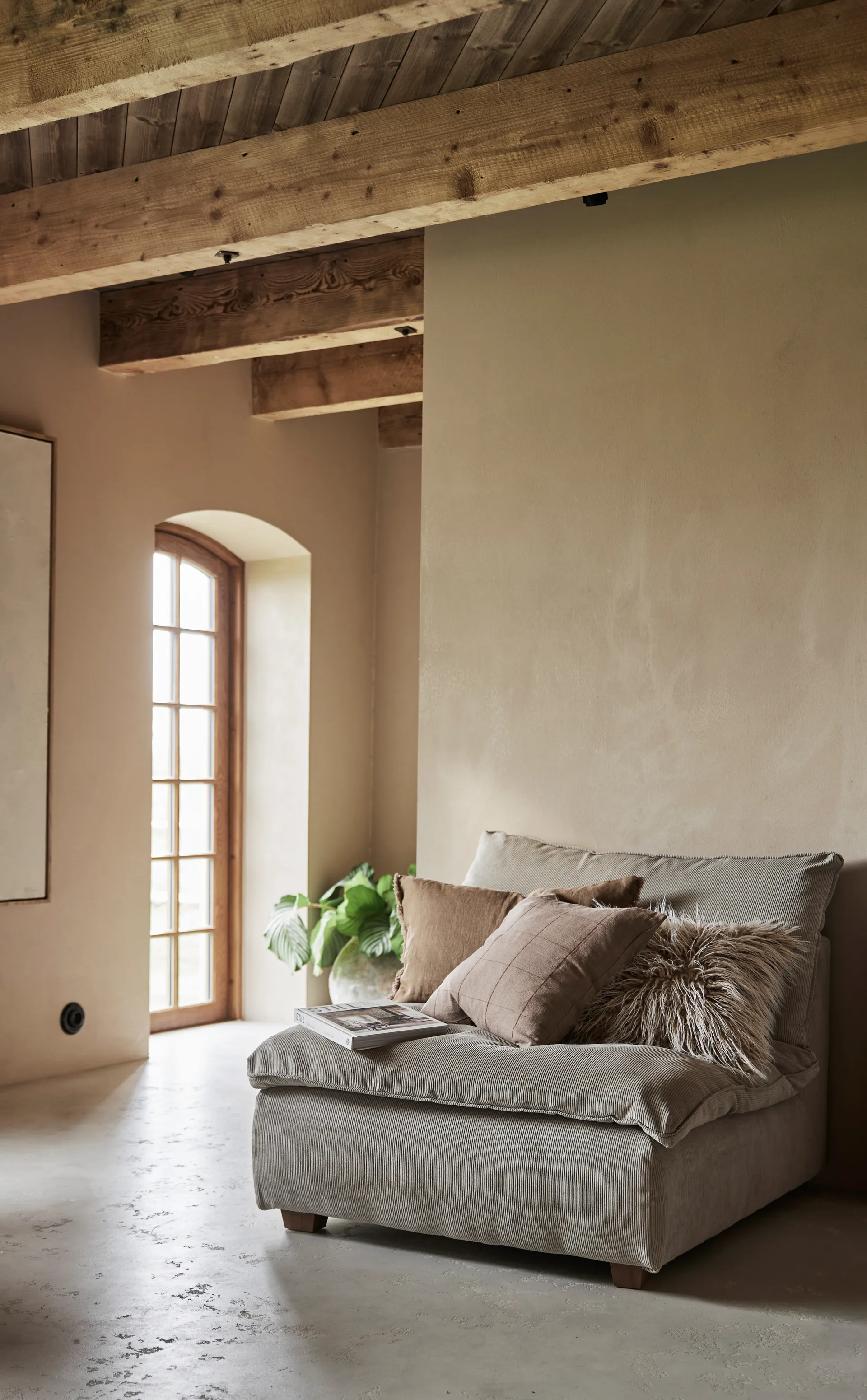 Funda de cojín Dolly 45x45 cm, marrón Boel & Jan