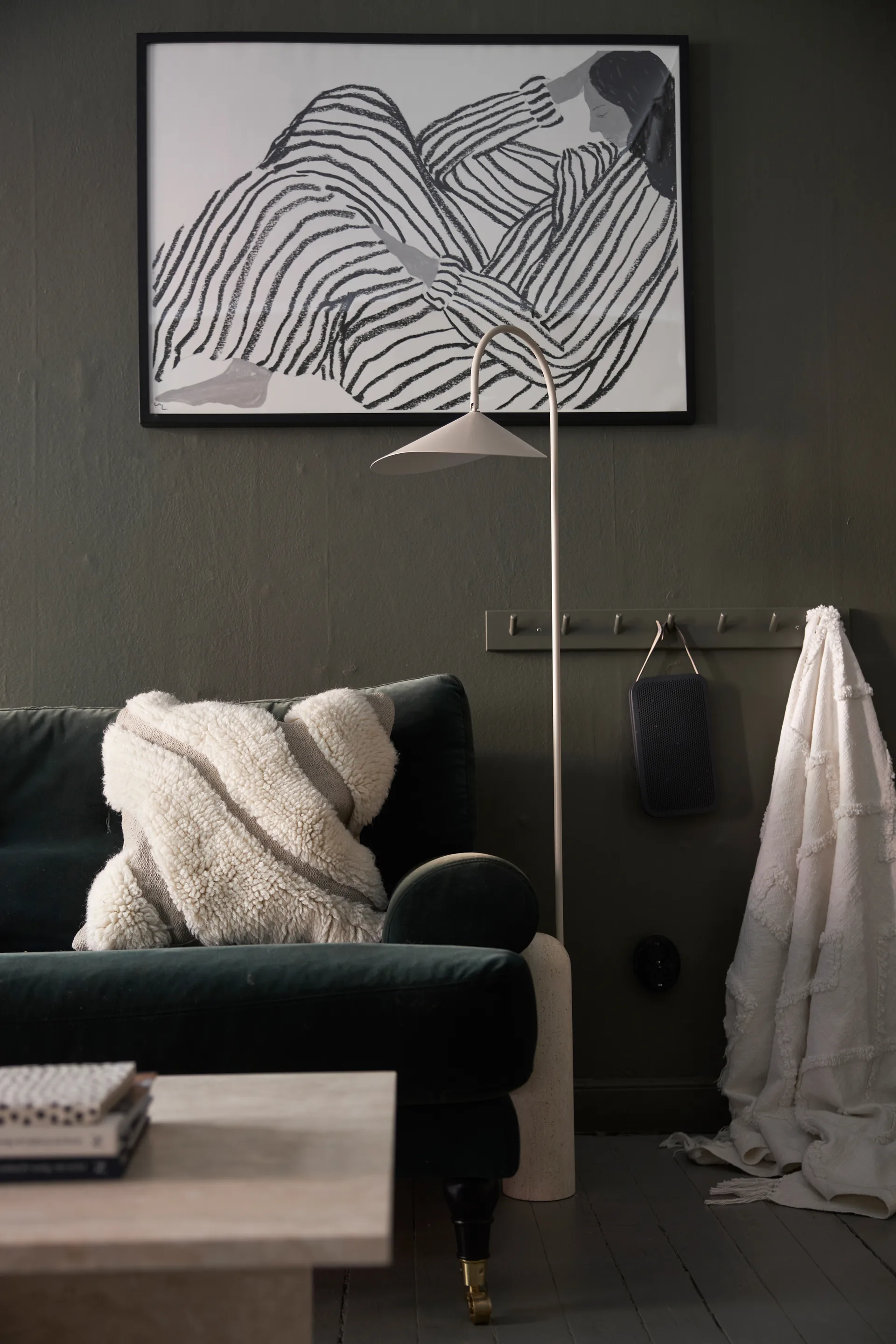 Manta de algodón Tovhult 130x170 cm, Offwhite Boel & Jan