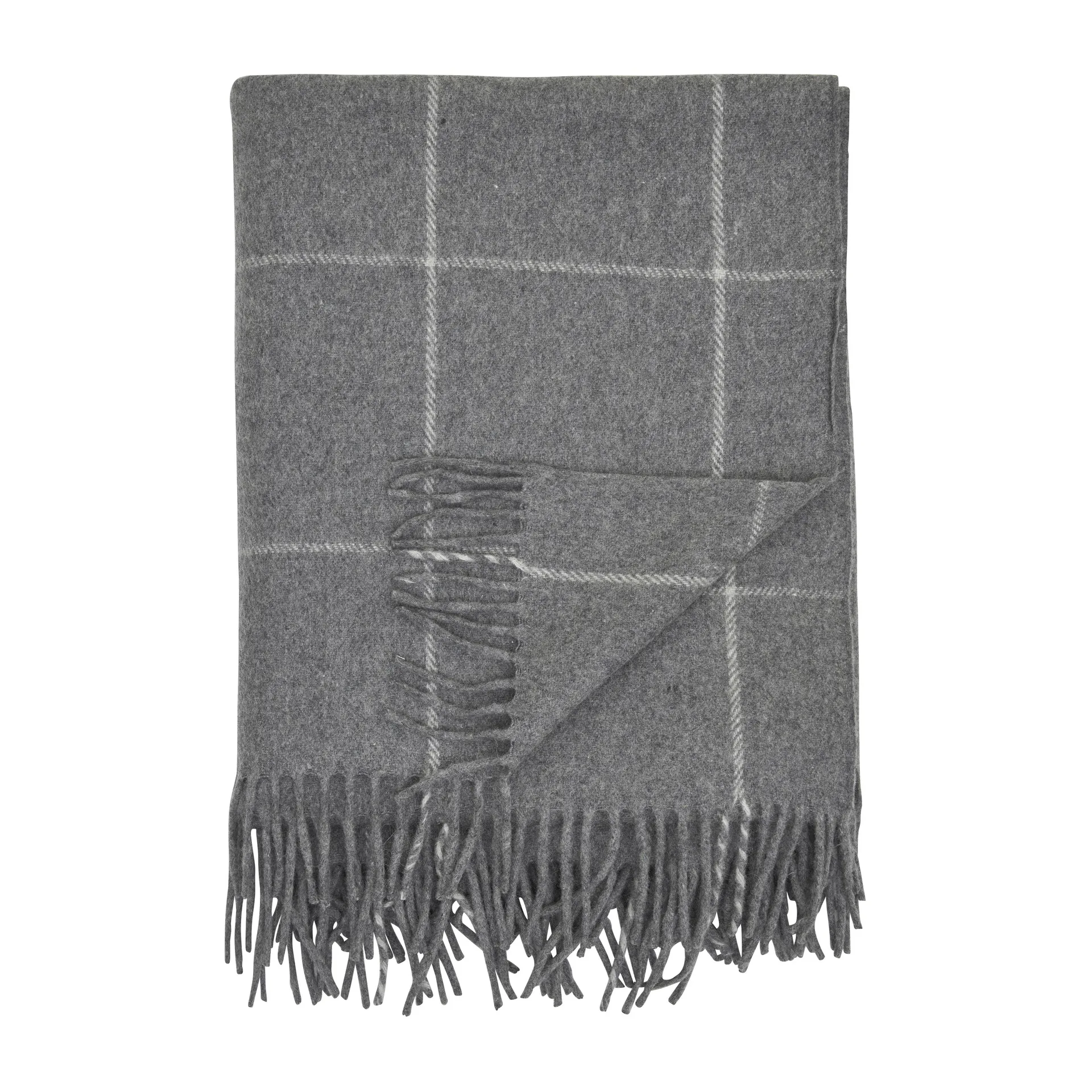 Manta de lana Vilgot 130x170 cm, Gris Boel & Jan