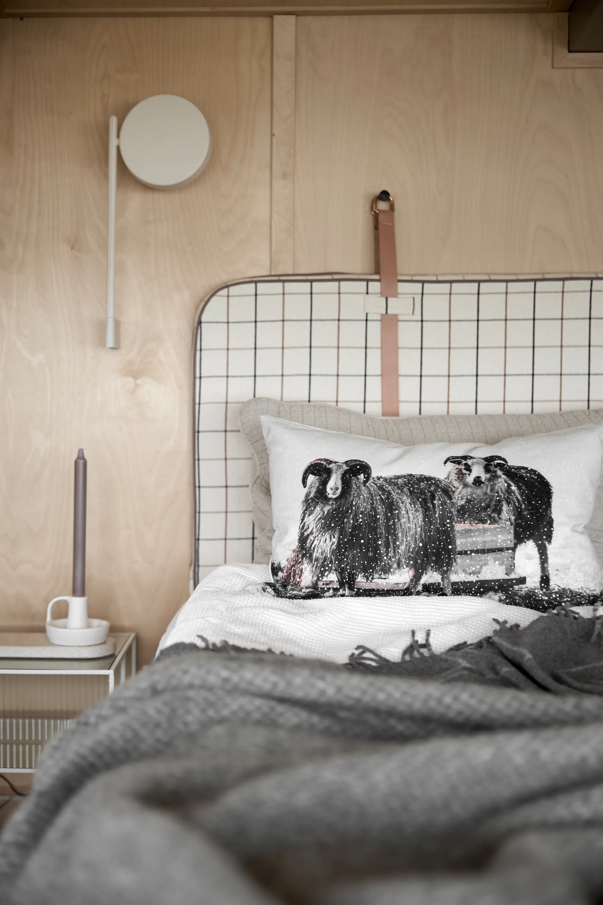 Manta de lana Walter 120x150 cm, Gris Boel & Jan