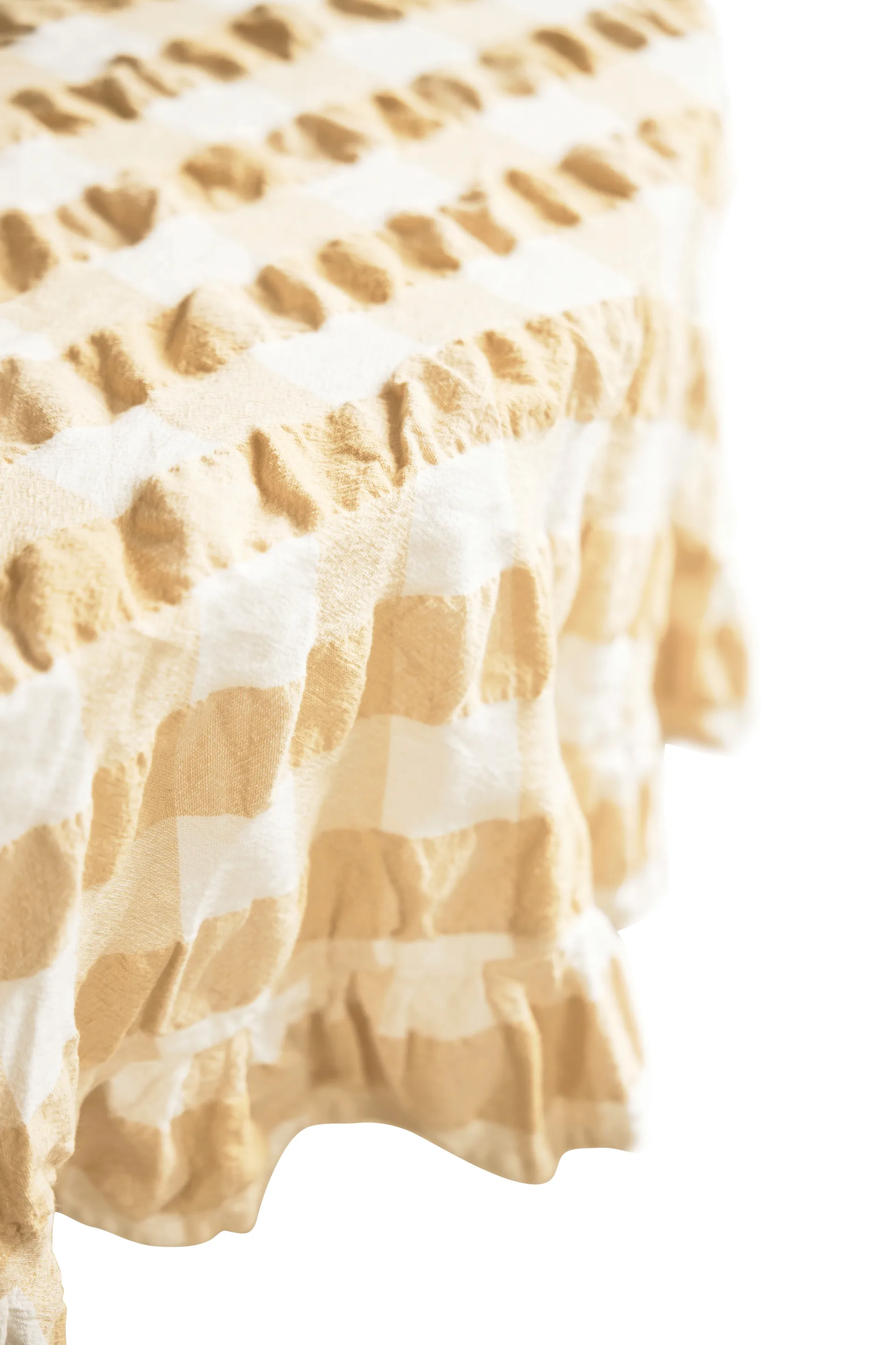 Mantel de mesa Kullavik Ø170 cm, Amarillo-blanco Boel & Jan