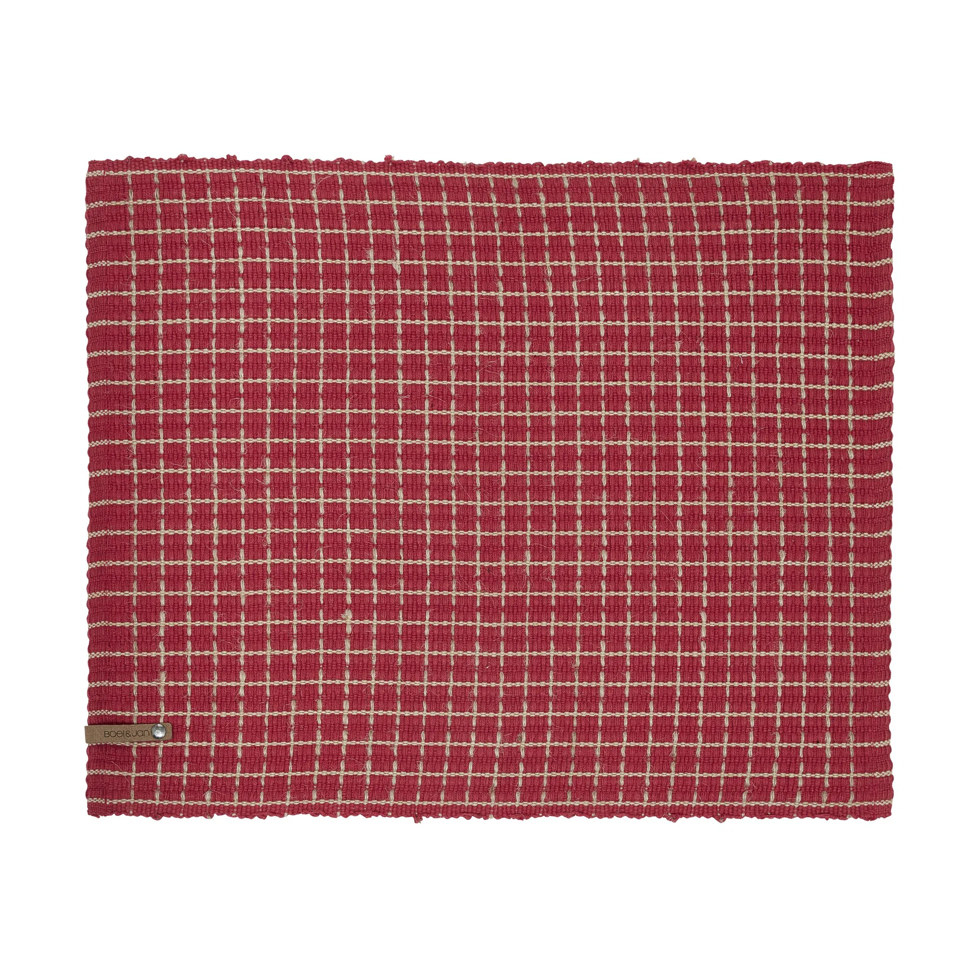 Mantel individual Tällberg 35x45 cm, Rojo-natural Boel & Jan