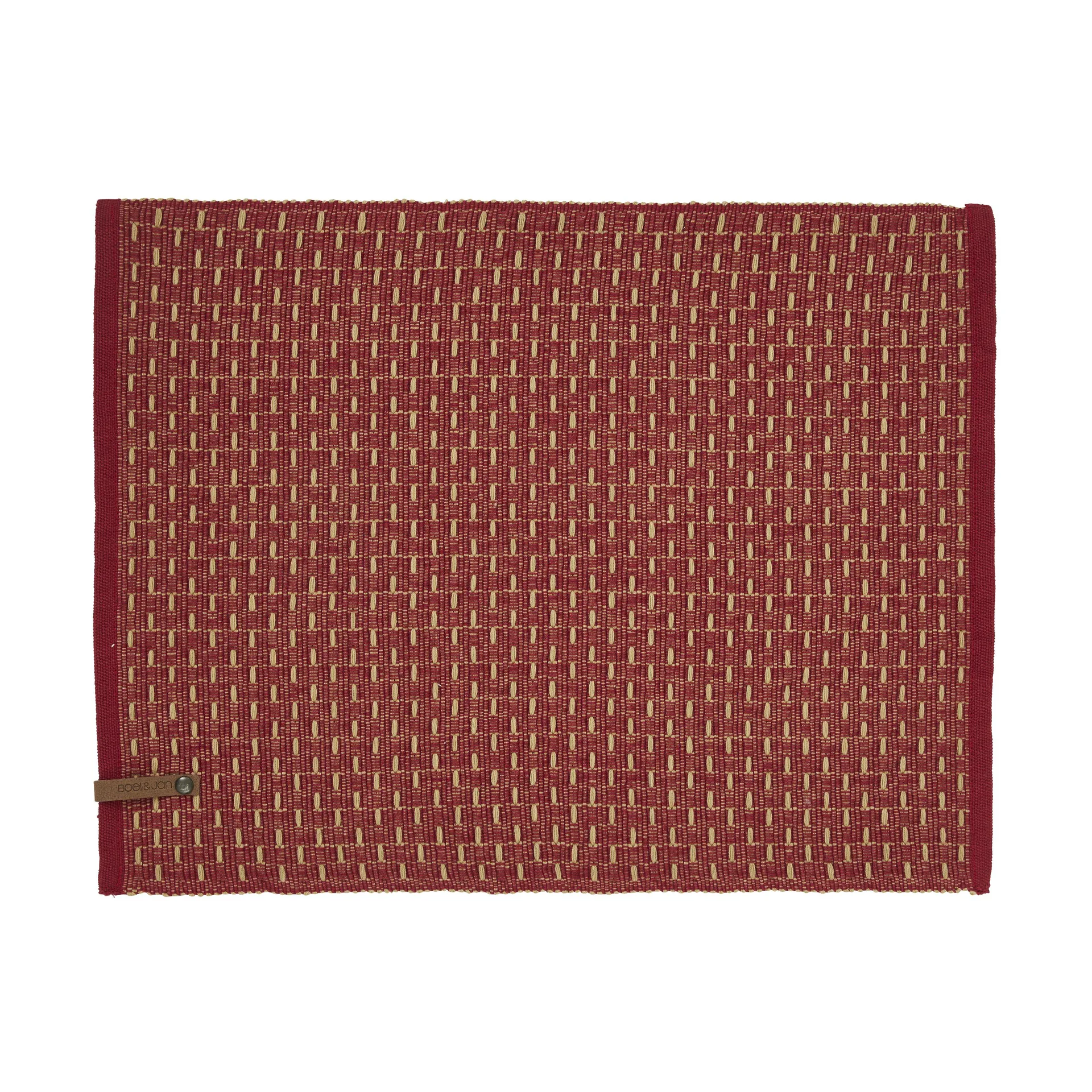 Mantel individual Theun 35x45 cm, Rojo-natural Boel & Jan