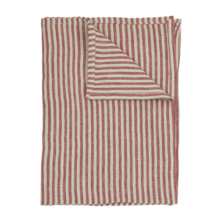 Mantel Rough Linen Stripe 85x85 cm - rojo - Boel & Jan