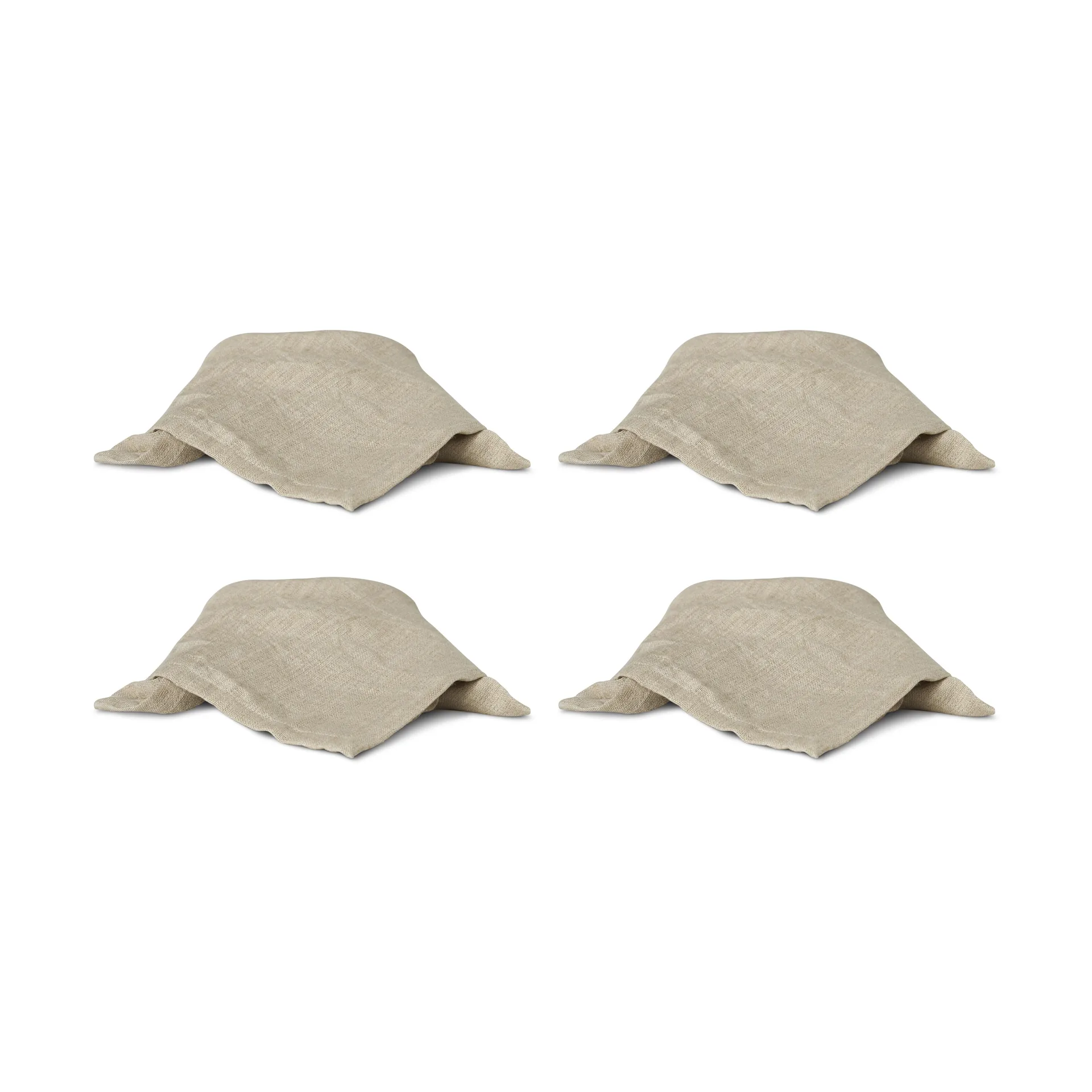 Servilleta de lino Mandela 40x40 cm 4-pack, Beige Boel & Jan