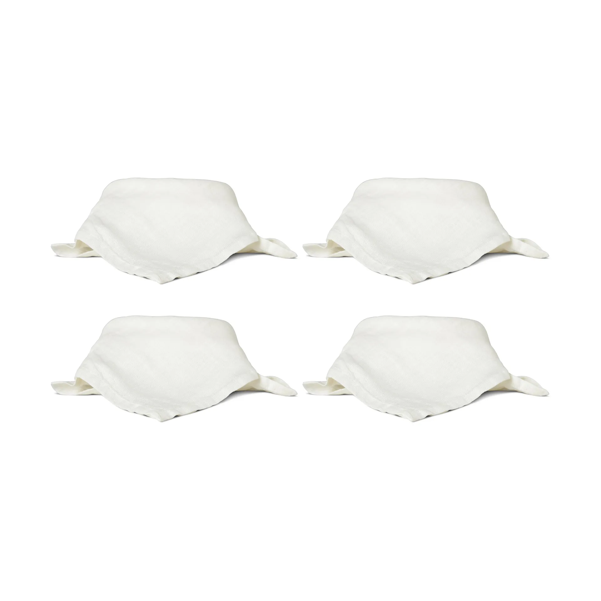 Servilleta de lino Mandela 40x40 cm 4-pack, Blanco Boel & Jan