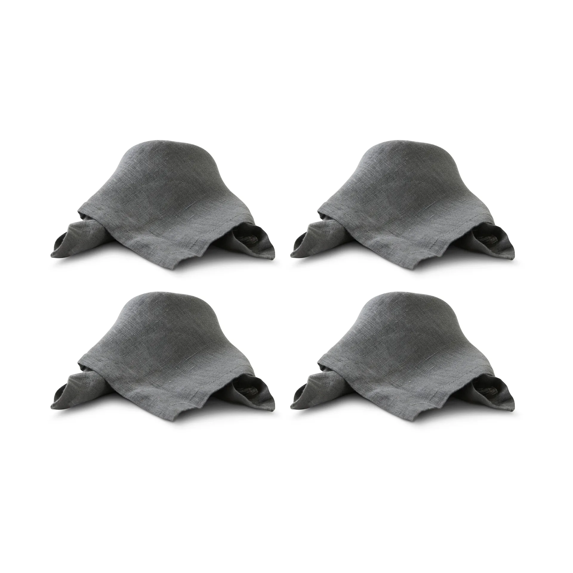 Servilleta de lino Mandela 40x40 cm 4-pack, Gris Boel & Jan