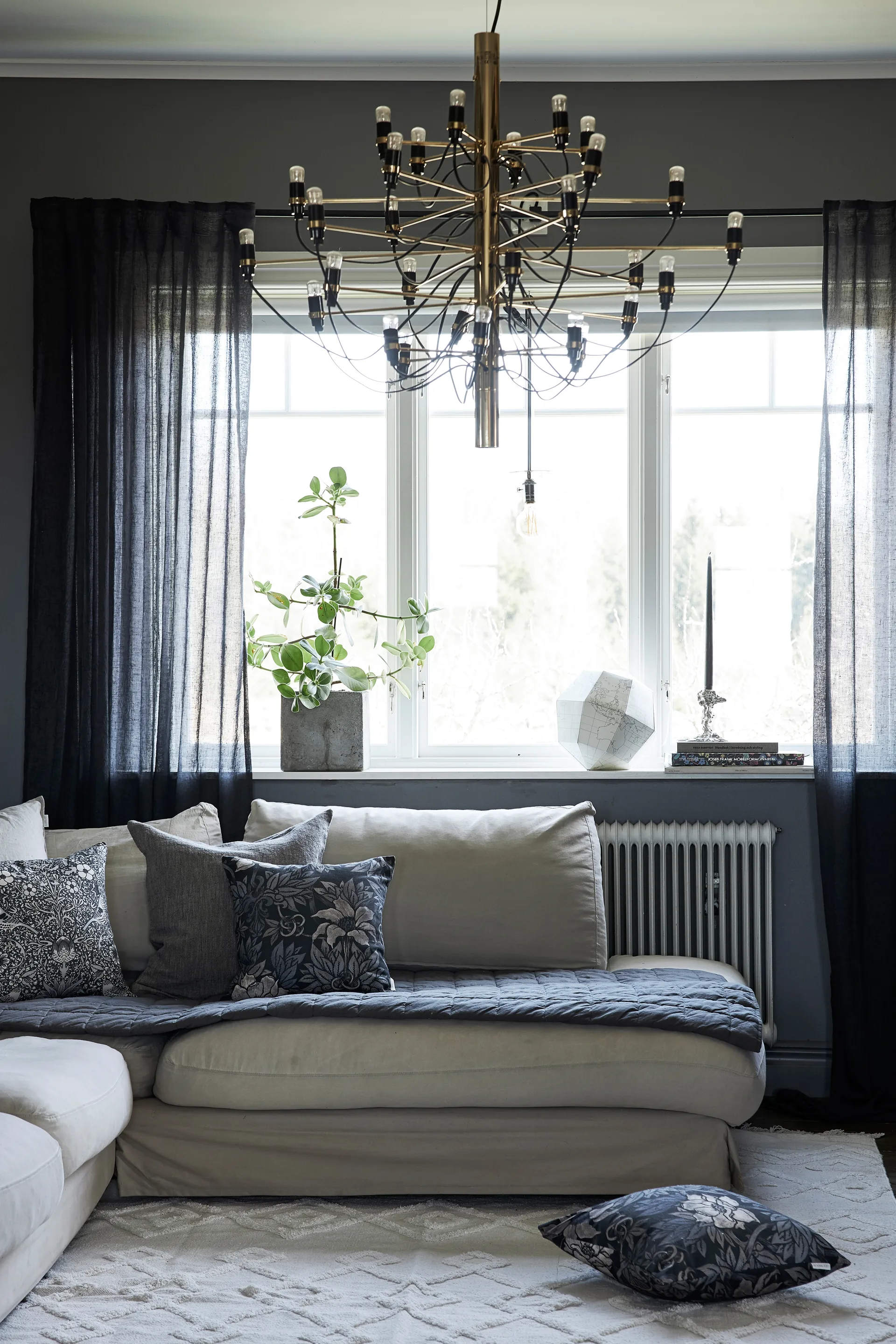 Set de cortinas Mirja 130x275 cm, negro-gris Boel & Jan