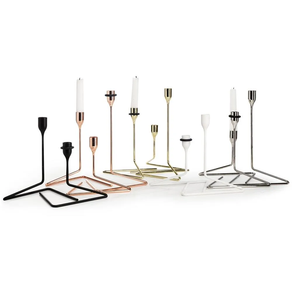 Candelabro Puzzlepequeño, negro Born In Sweden