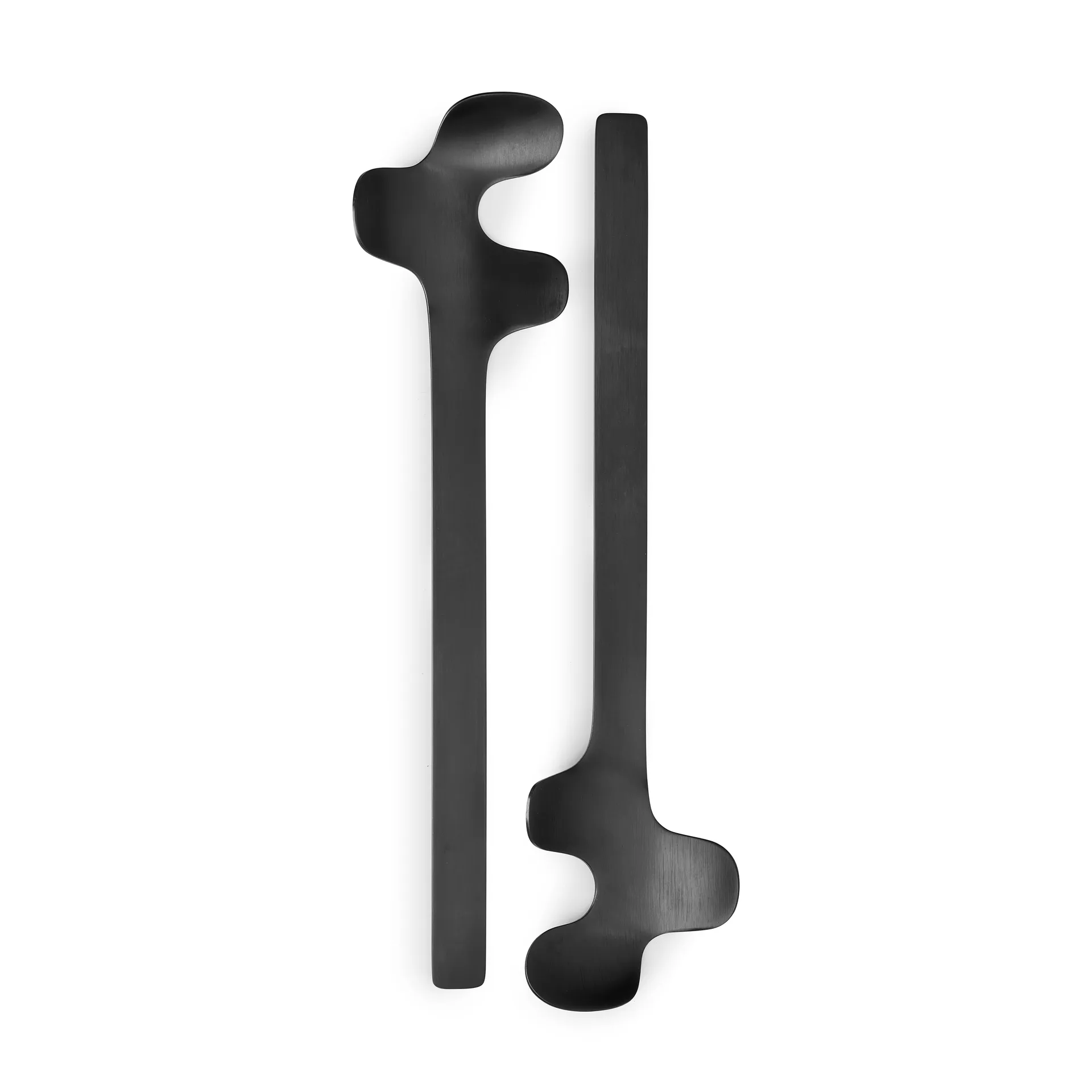 Cubiertos para ensalada Leaf, Brushed Black Born In Sweden