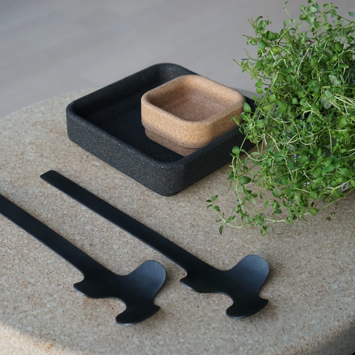 Cubiertos para ensalada Leaf, Brushed Black Born In Sweden