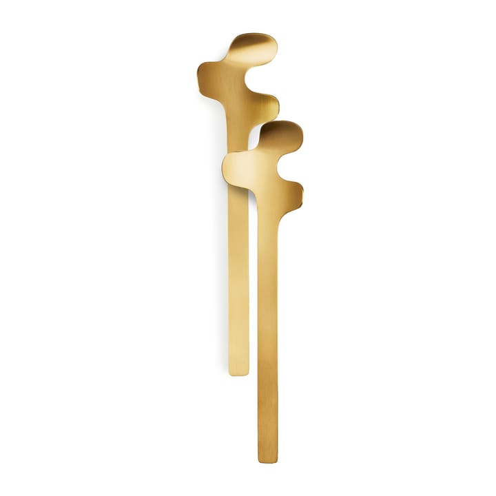 Cubiertos para ensalada Leaf, Brushed Gold Born In Sweden