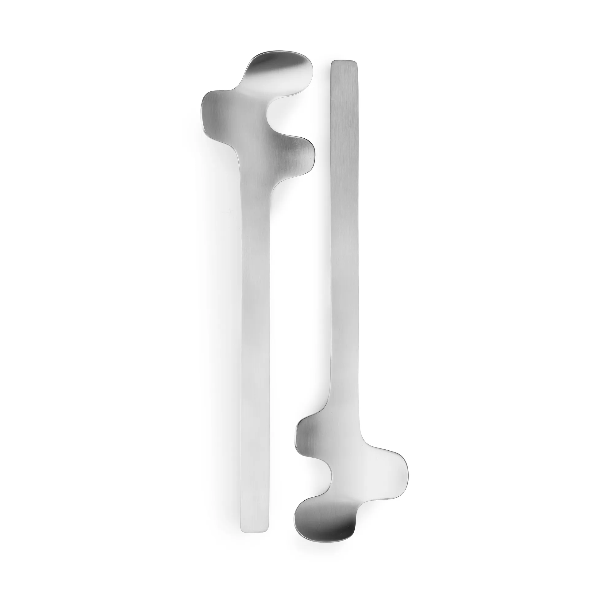 Cubiertos para ensalada Leaf, Brushed Steel Born In Sweden