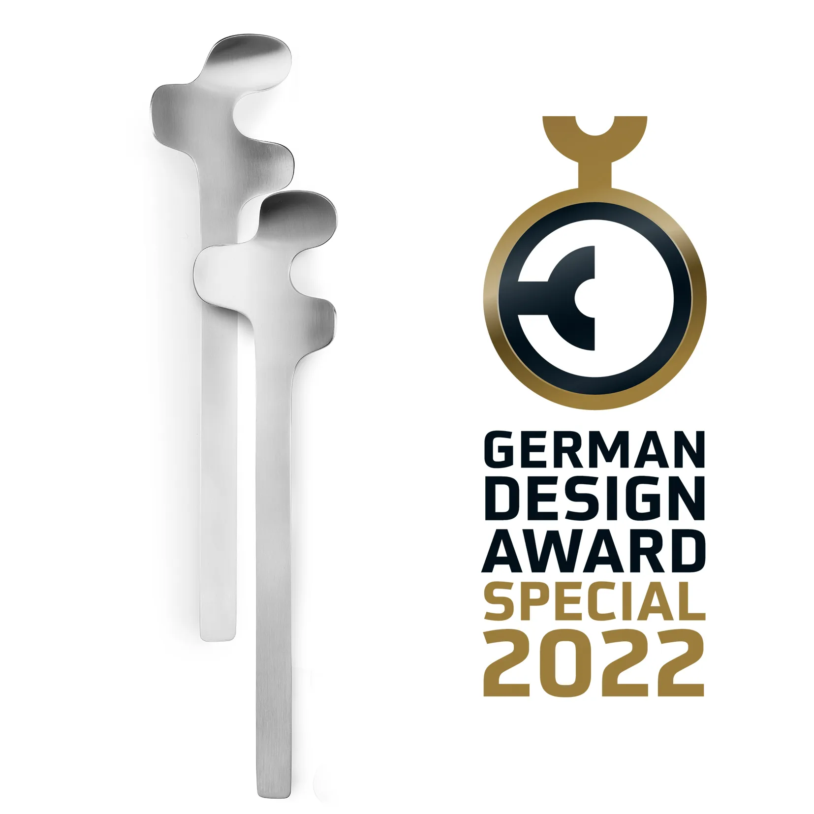 Cubiertos para ensalada Leaf, Brushed Steel Born In Sweden