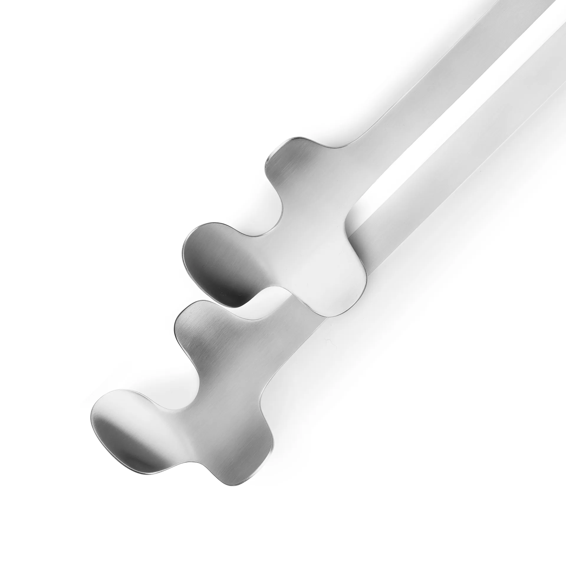 Cubiertos para ensalada Leaf, Brushed Steel Born In Sweden