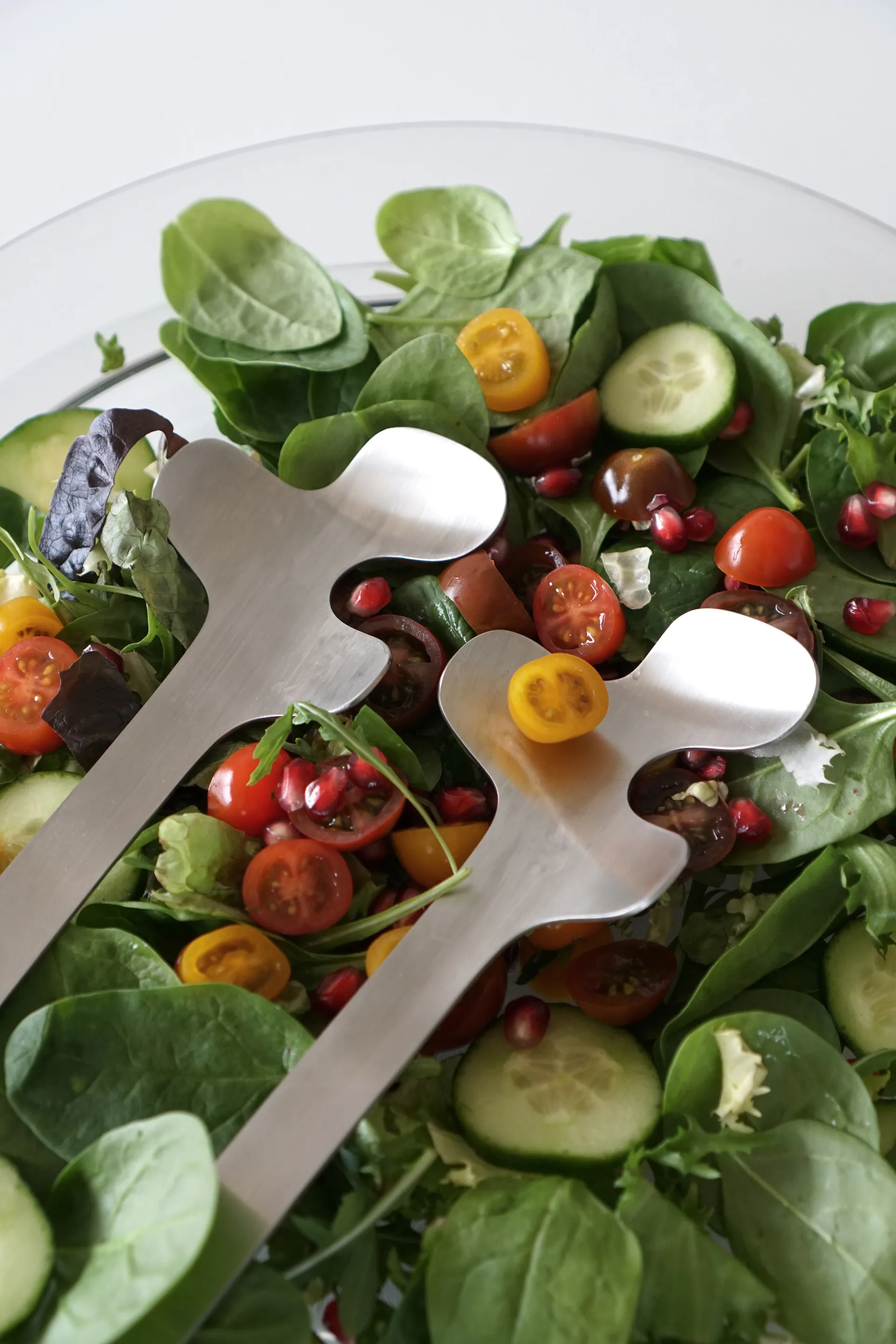 Cubiertos para ensalada Leaf, Brushed Steel Born In Sweden