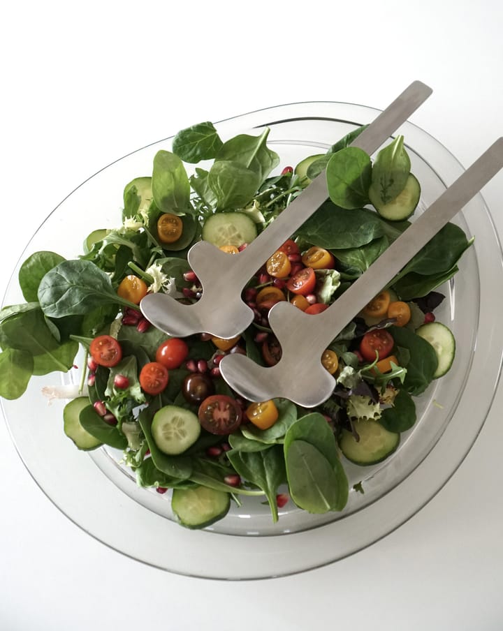 Cubiertos para ensalada Leaf, Brushed Steel Born In Sweden