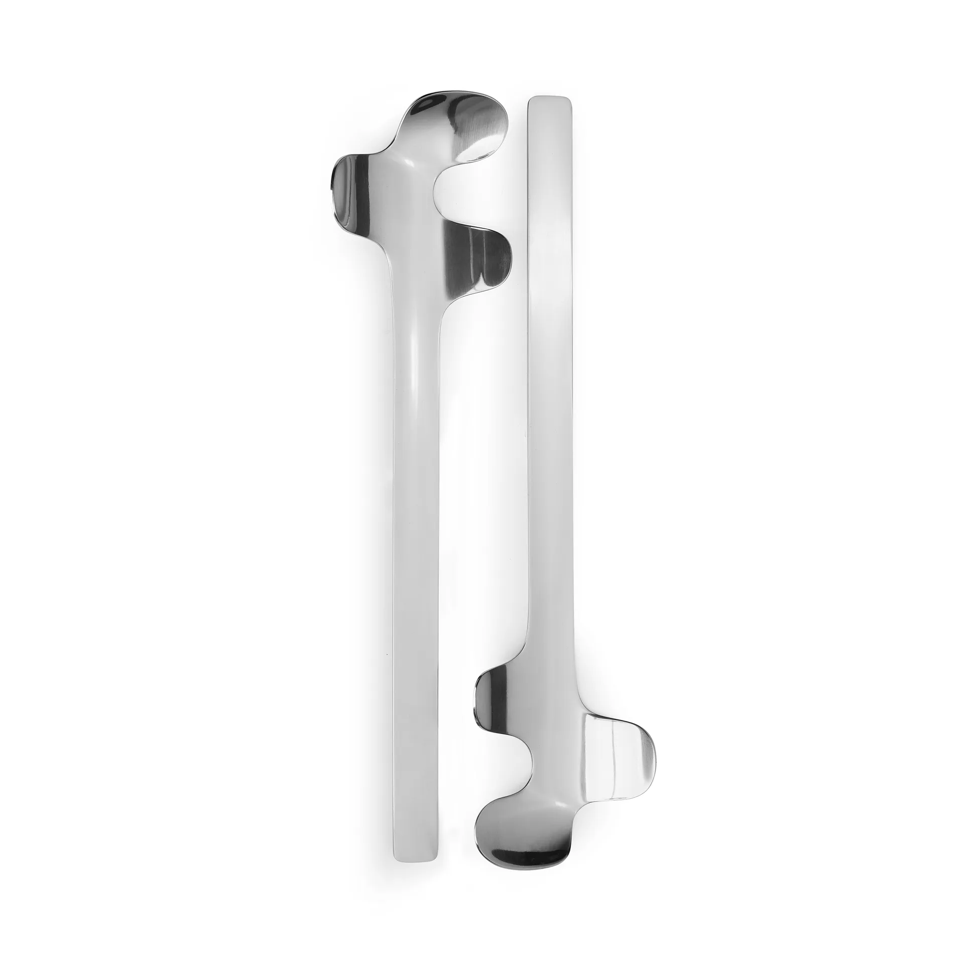 Cubiertos para ensalada Leaf, Polished Steel Born In Sweden