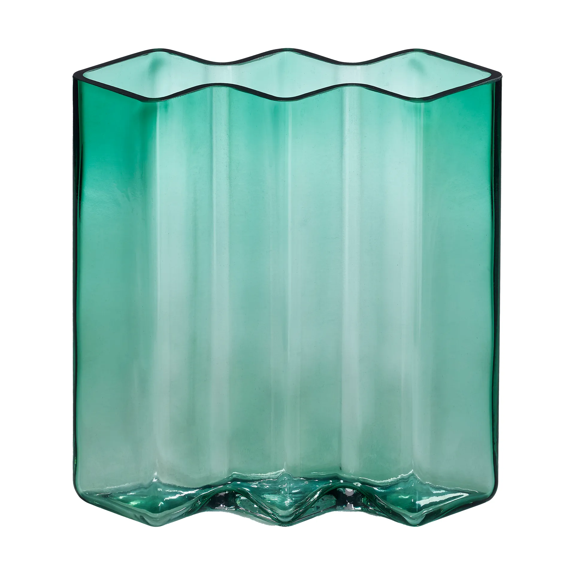 Jarrón tres cámaras alto Row, Verde Born In Sweden