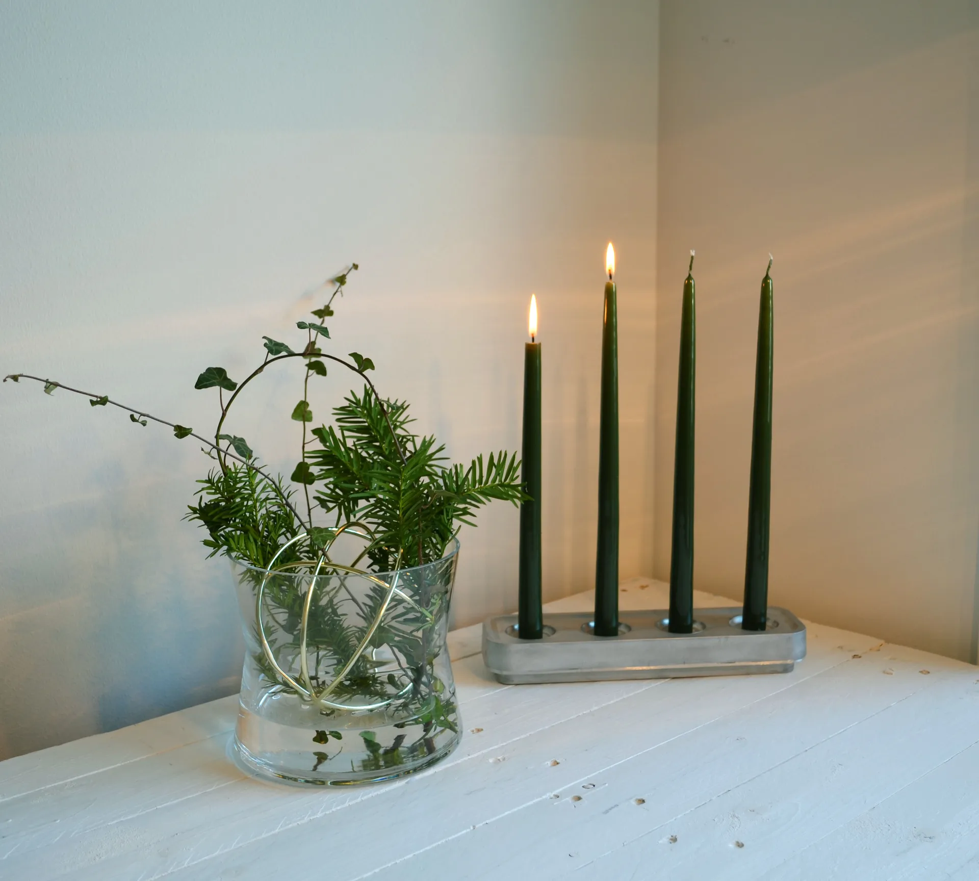 Portavelas Stumpastaken alargado pulido, 8,5x29,5 cm Born In Sweden