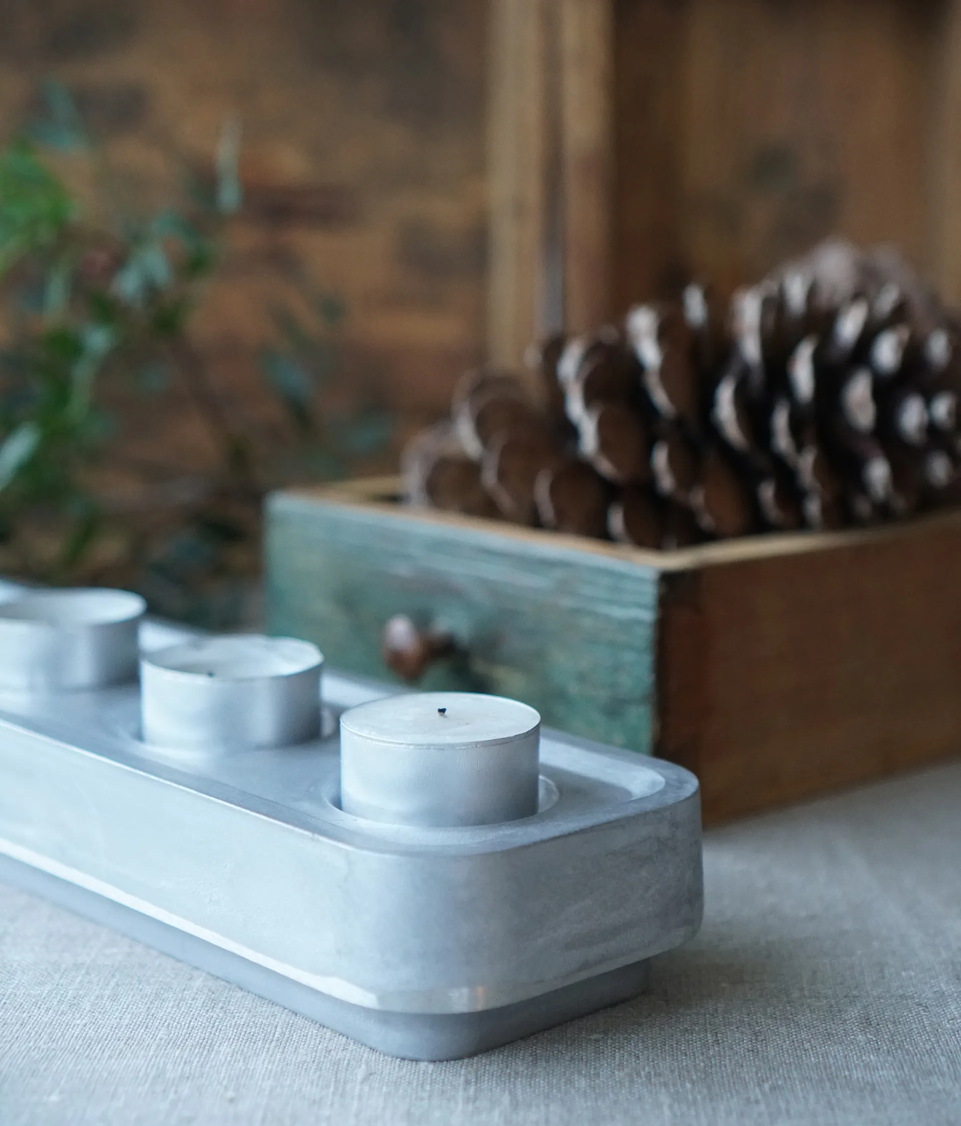 Portavelas Stumpastaken alargado pulido, 8,5x29,5 cm Born In Sweden