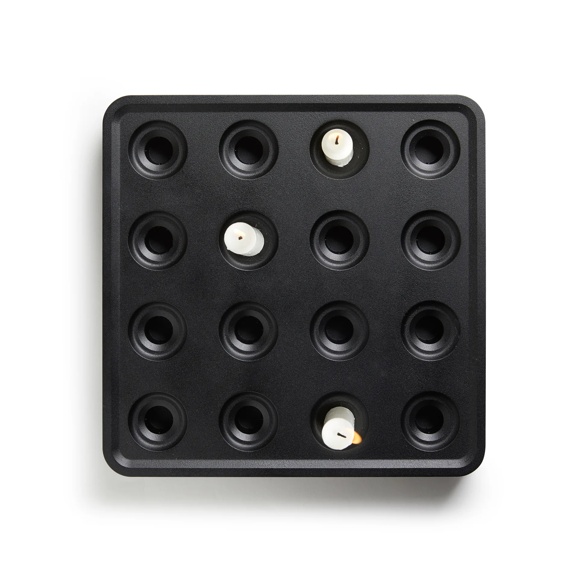 Portavelas Stumpastaken negro, grande Born In Sweden