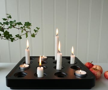 Portavelas Stumpastaken negro - grande - Born In Sweden