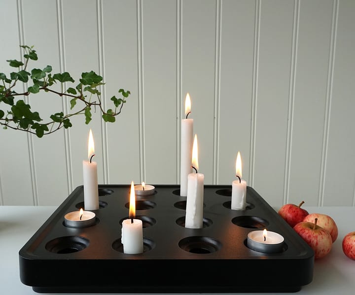 Portavelas Stumpastaken negro, grande Born In Sweden