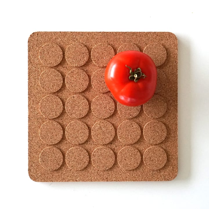 Salvamanteles cuadrado Dots 20x20 cm, Marrón Born In Sweden