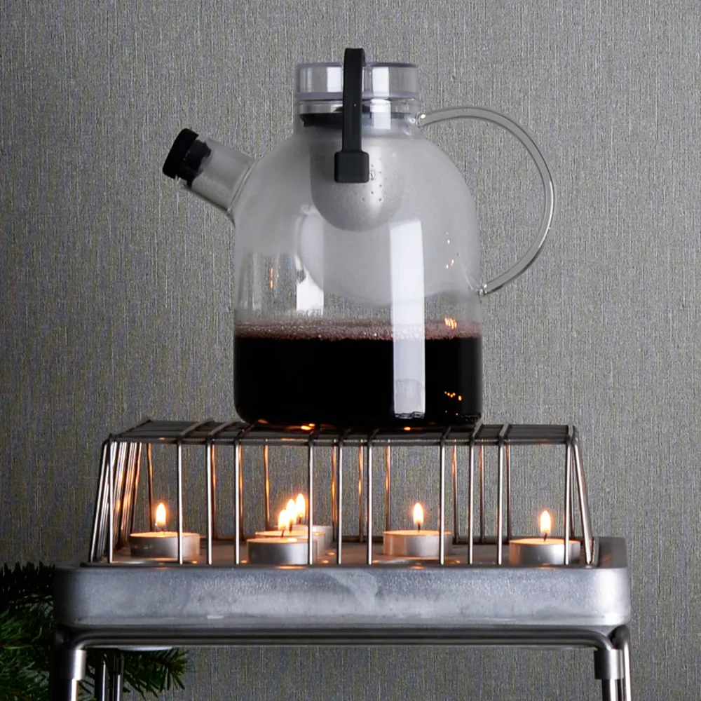 Soporte para portavelas Stumpastaken, plata Born In Sweden